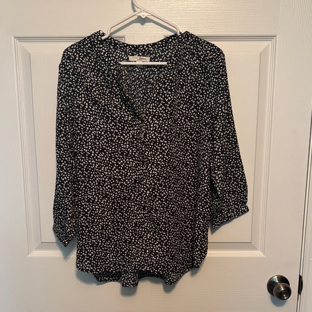 JACHS Girlfriend Black and White Blouse